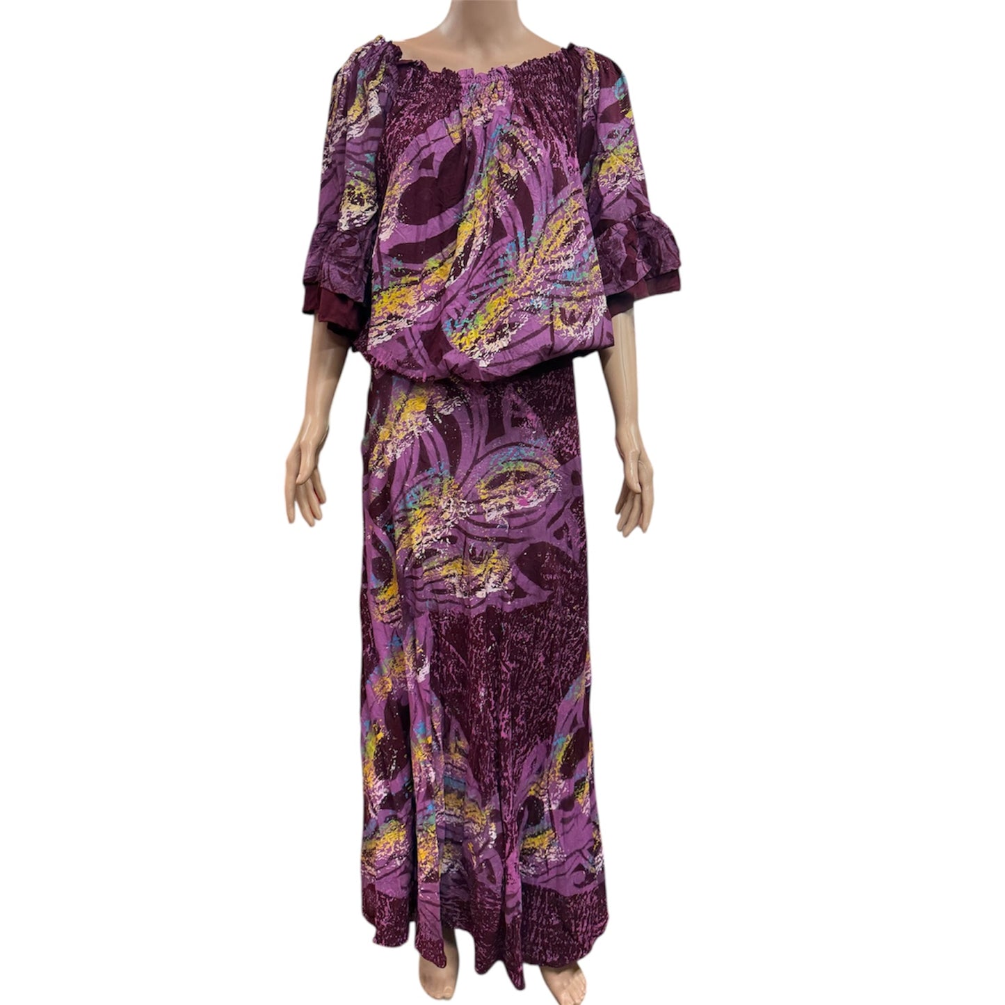 (Size 24) Hand-Painted Waist-band Dress