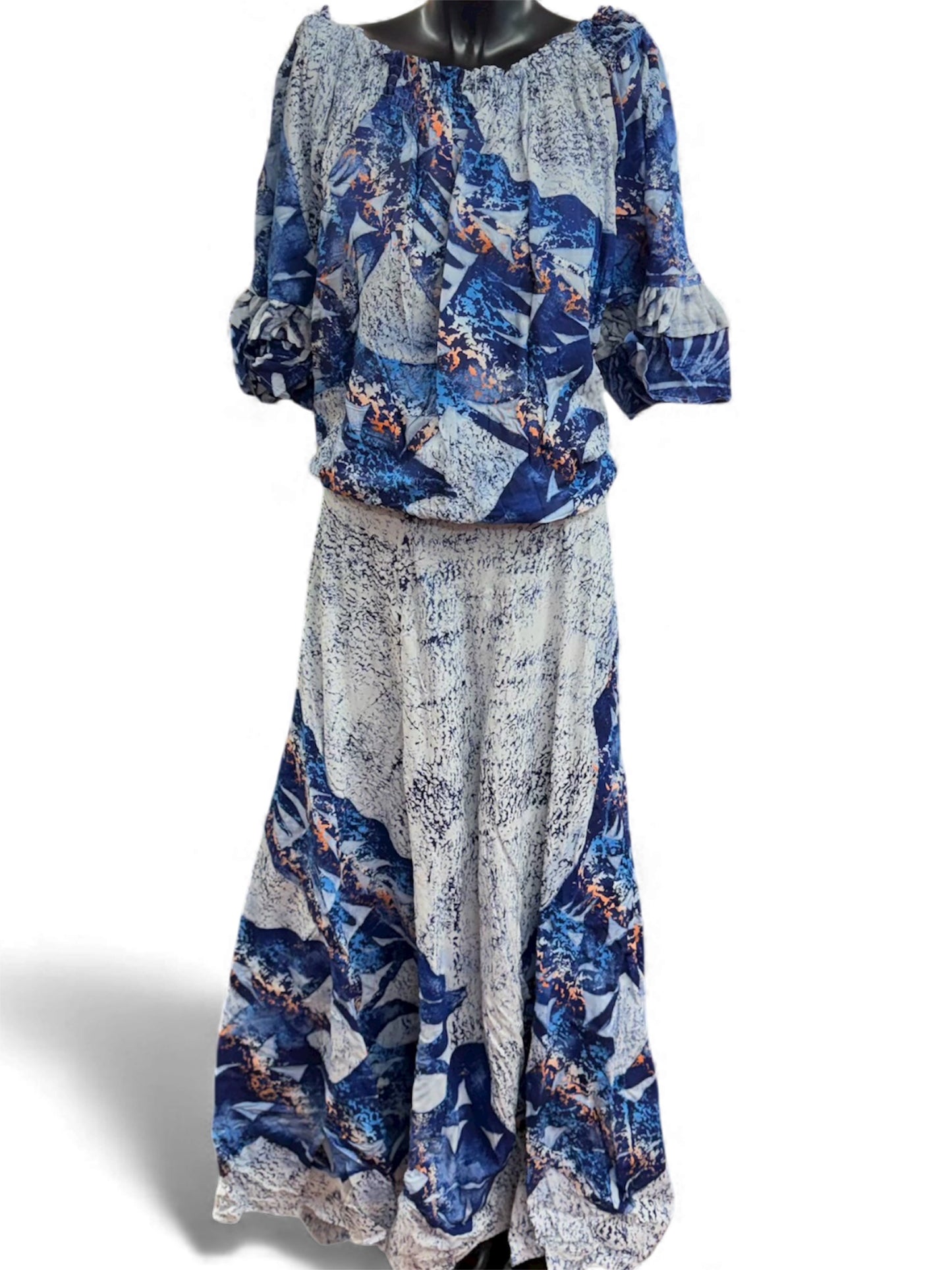 (Size 22) Hand-Painted Waist-band Dress