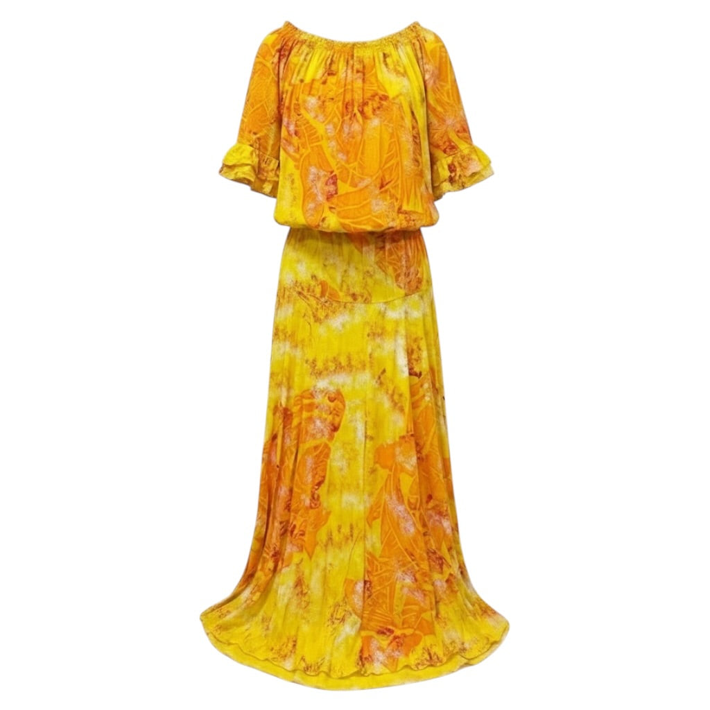 (Size 18) Hand-Painted Waist-band Dress