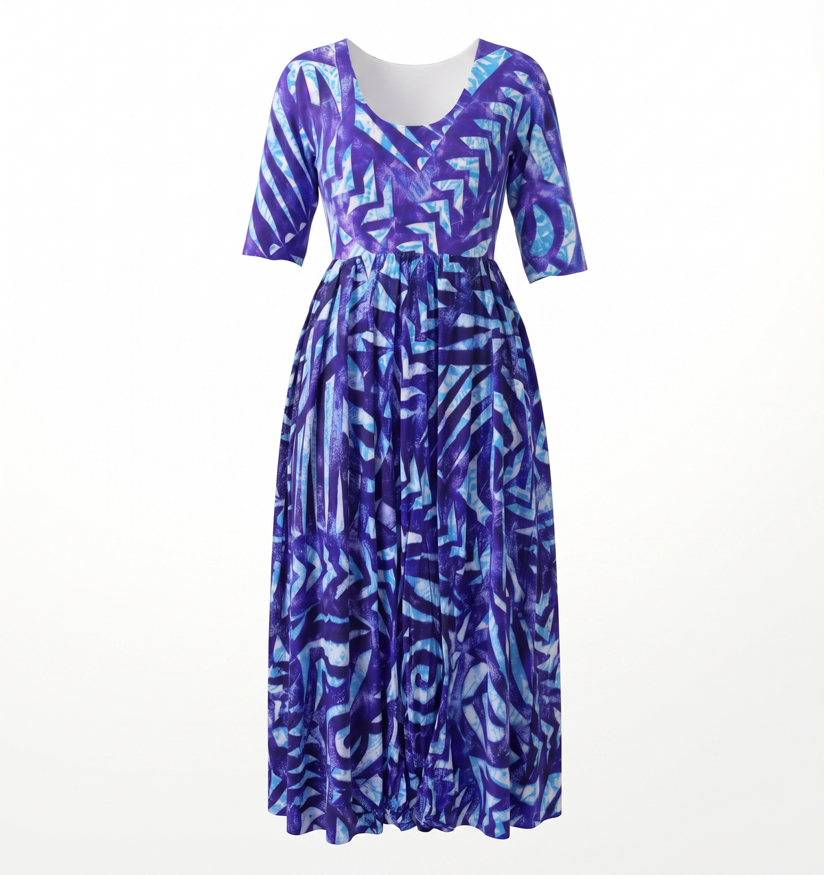 (Size 18) Hand-Painted A-Line Dress