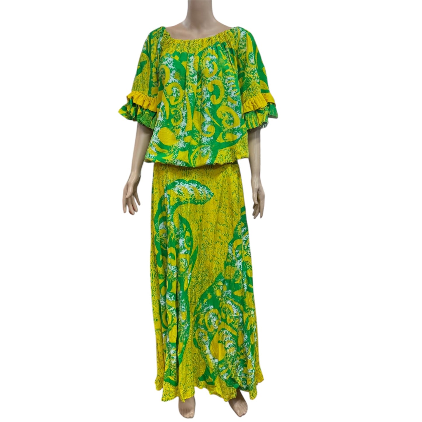 (Size 24) Hand-Painted Waist-band Dress