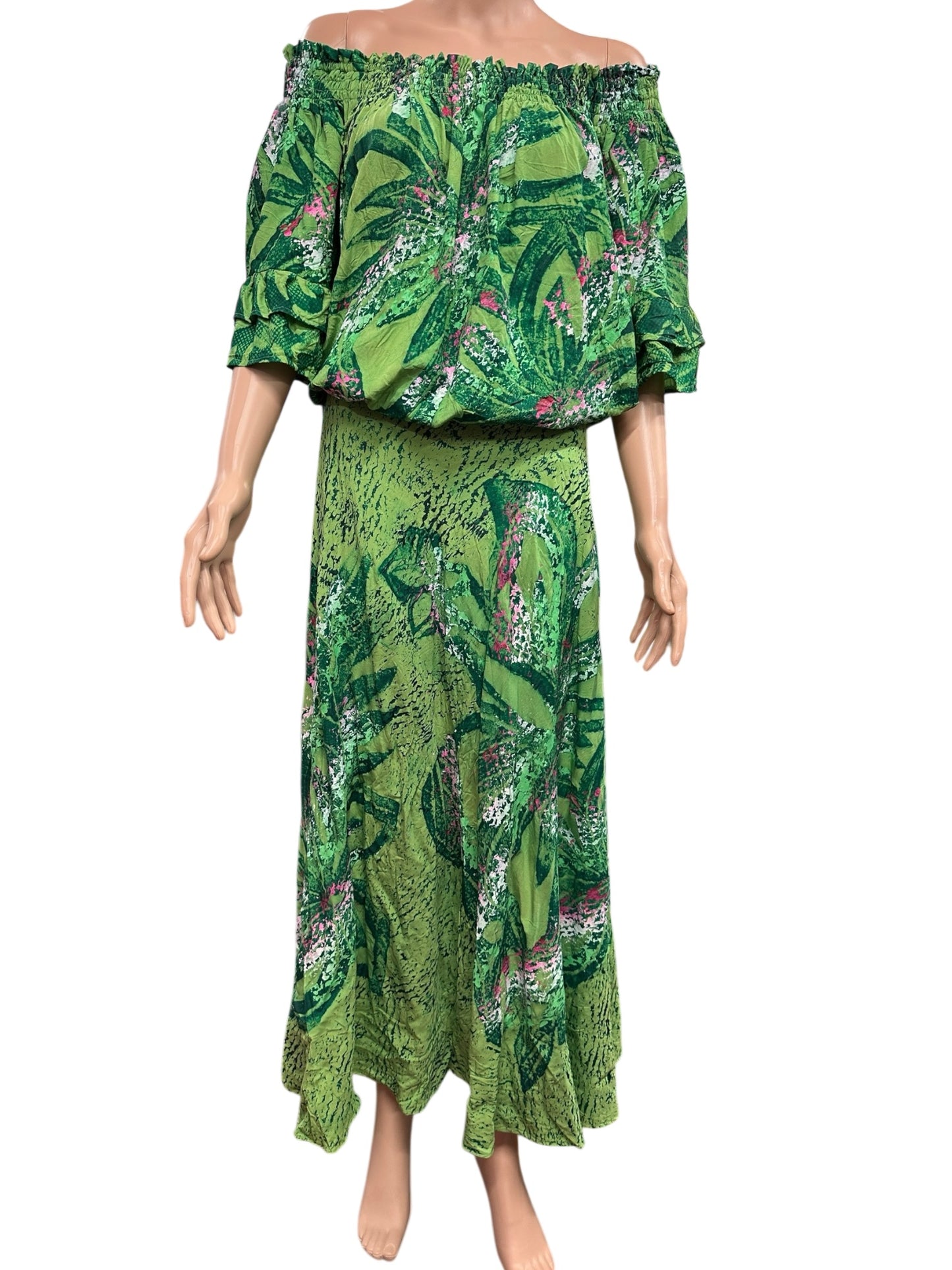 (Size 24) Hand-Painted Waist-band Dress