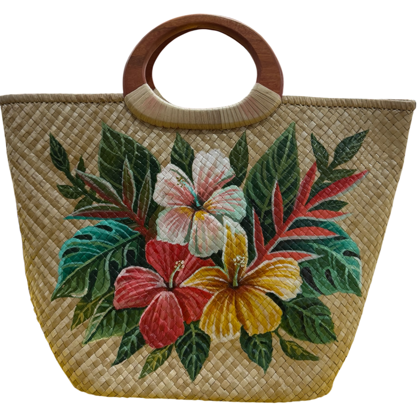 Tausala Floral hand-painted Tote bag