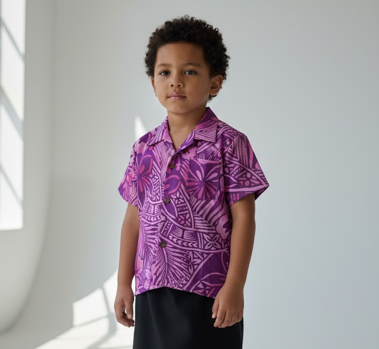 Deep Plum Boy's Shirt