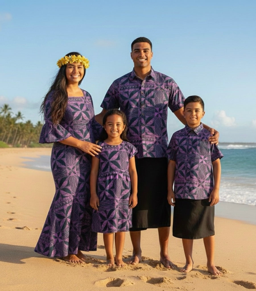Purple Cap Sleeve Girl’s Dress