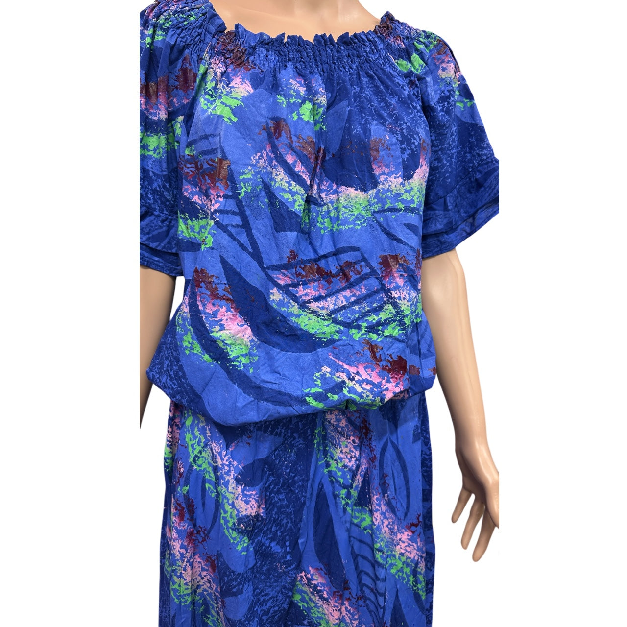 (Size 16) Hand-Painted Waist-band Dress