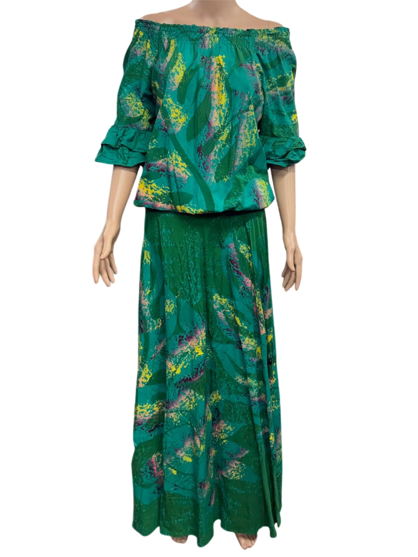 (Size 12) Hand-Painted Waist-band Dress