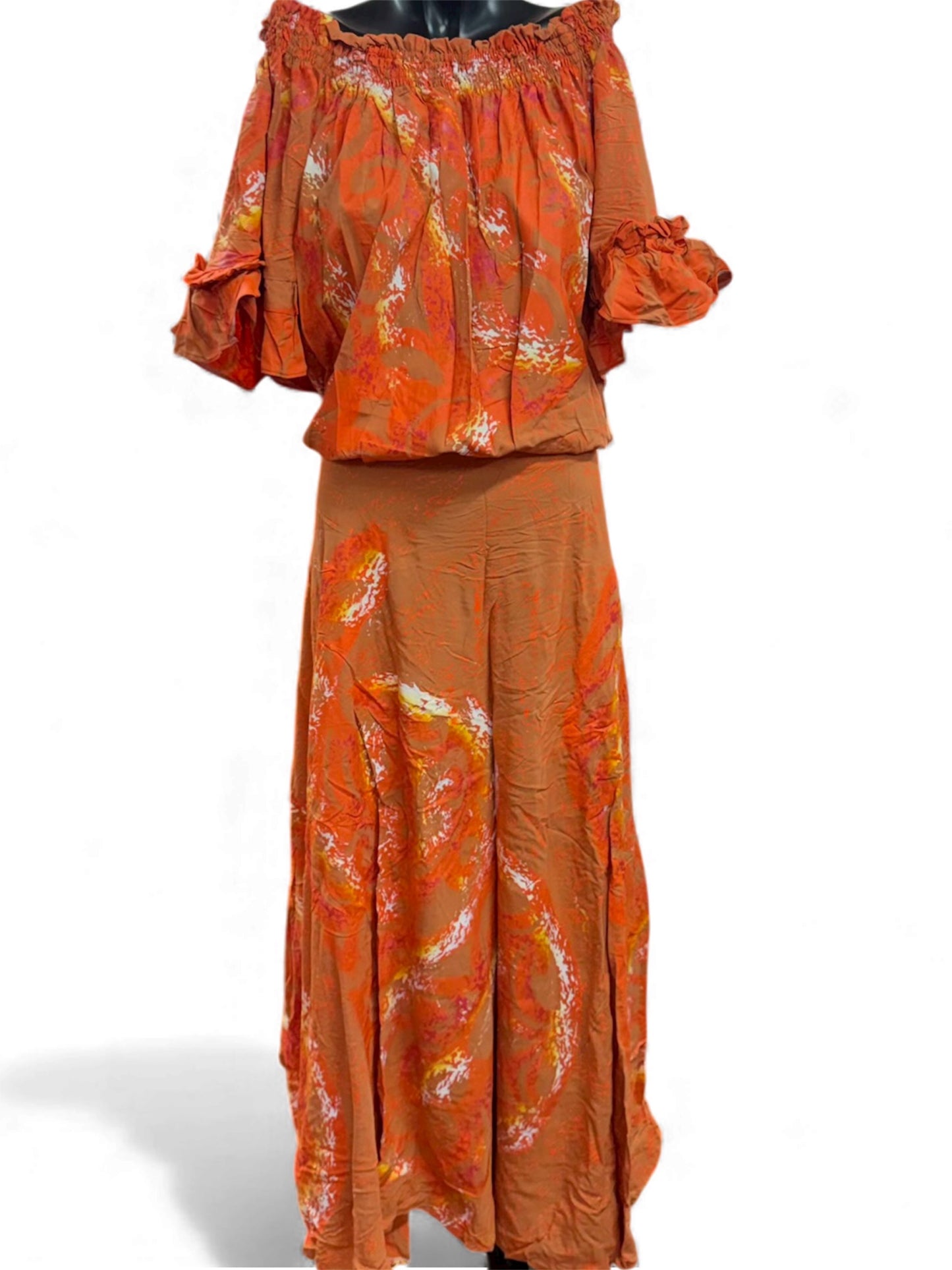 (Size 22) Hand-Painted Waist-band Dress