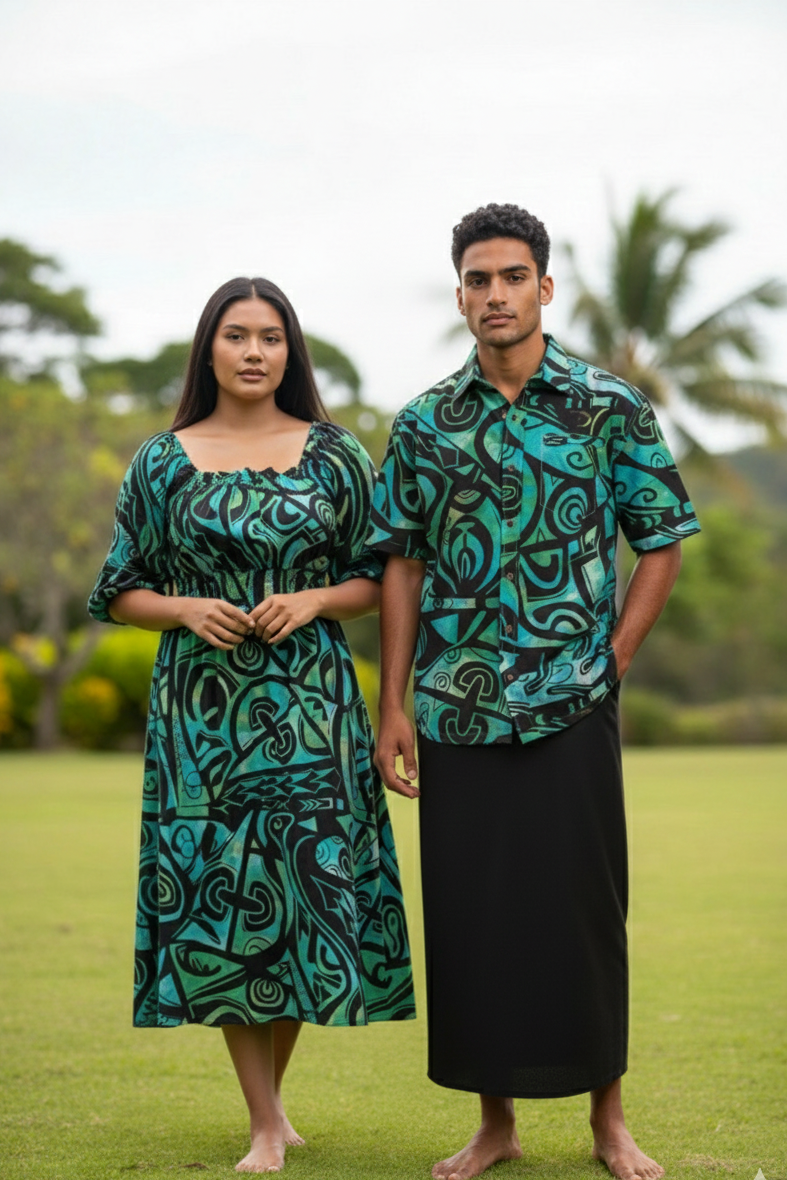Teal Lagoon Midi Dress