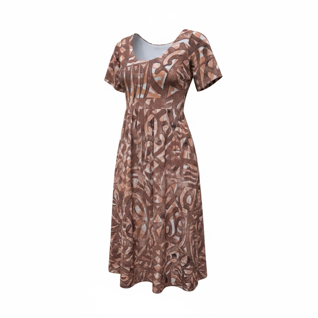 (Size 12) Hand-Painted A-Line Dress