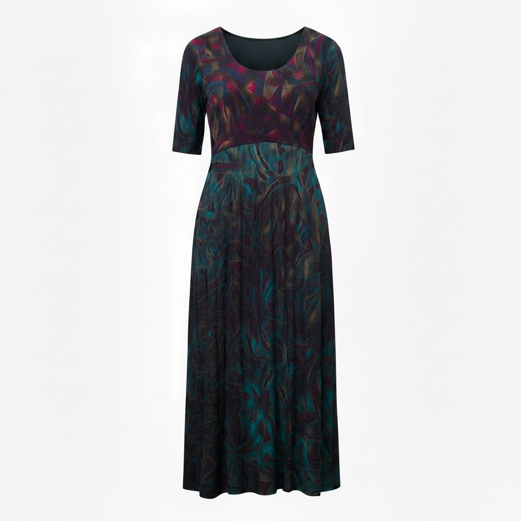 (Size 24) Hand-Painted A-Line Dress