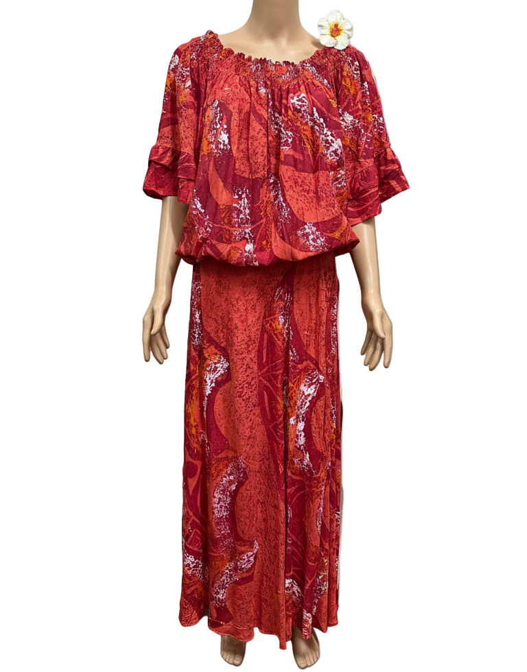 (Size 22) Hand-Painted Waist-band Dress