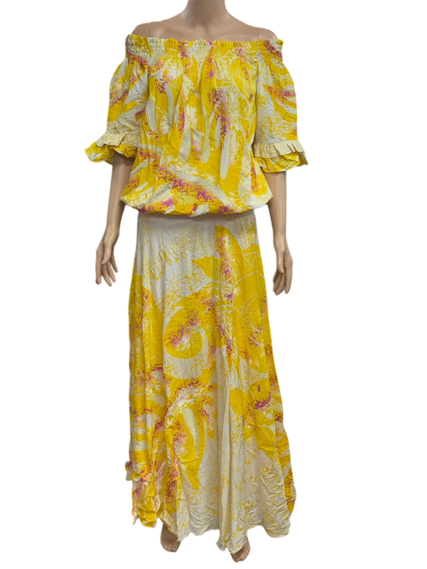 (Size 18) Hand-Painted Waist-band Dress