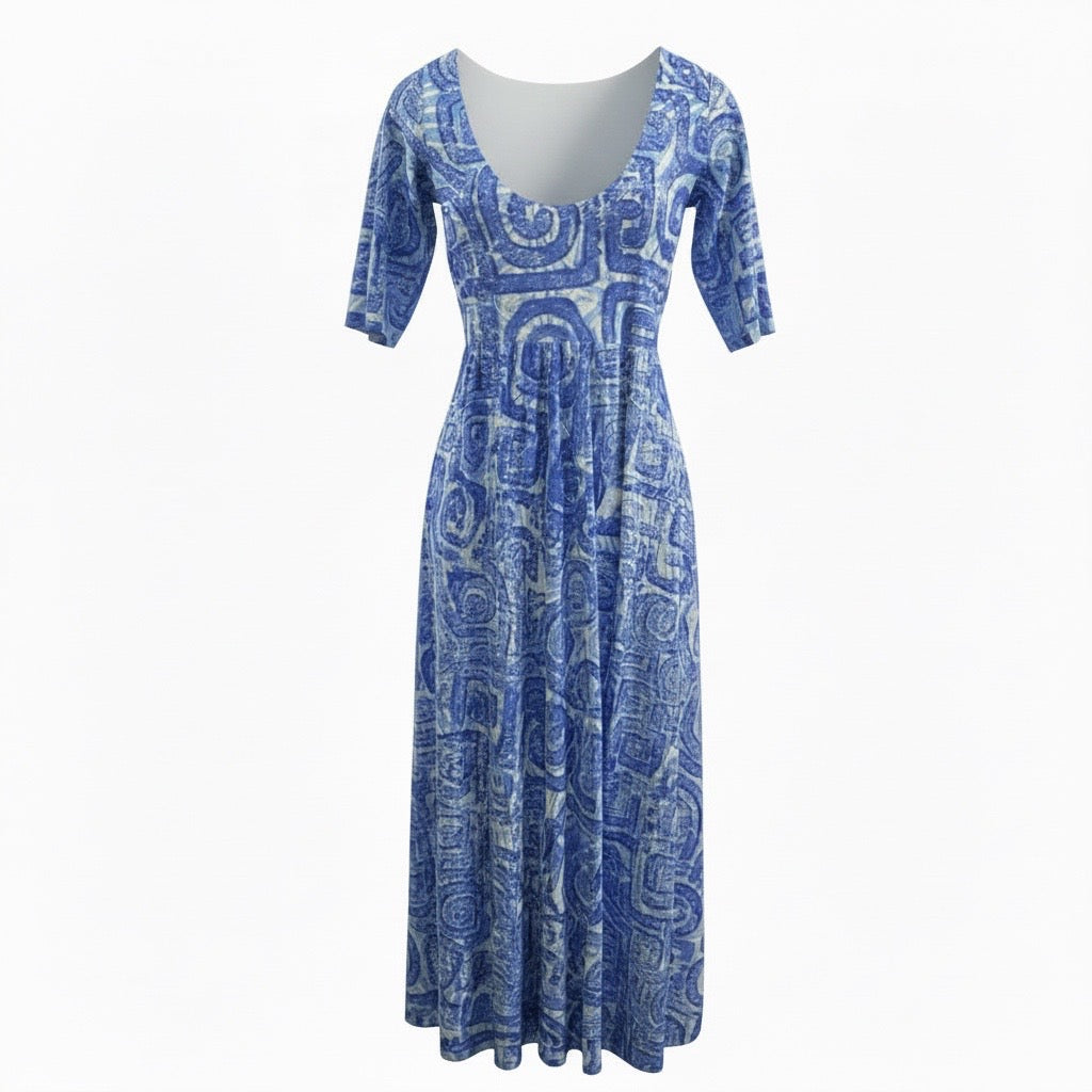 (Size 12) Hand-Painted A-Line Dress