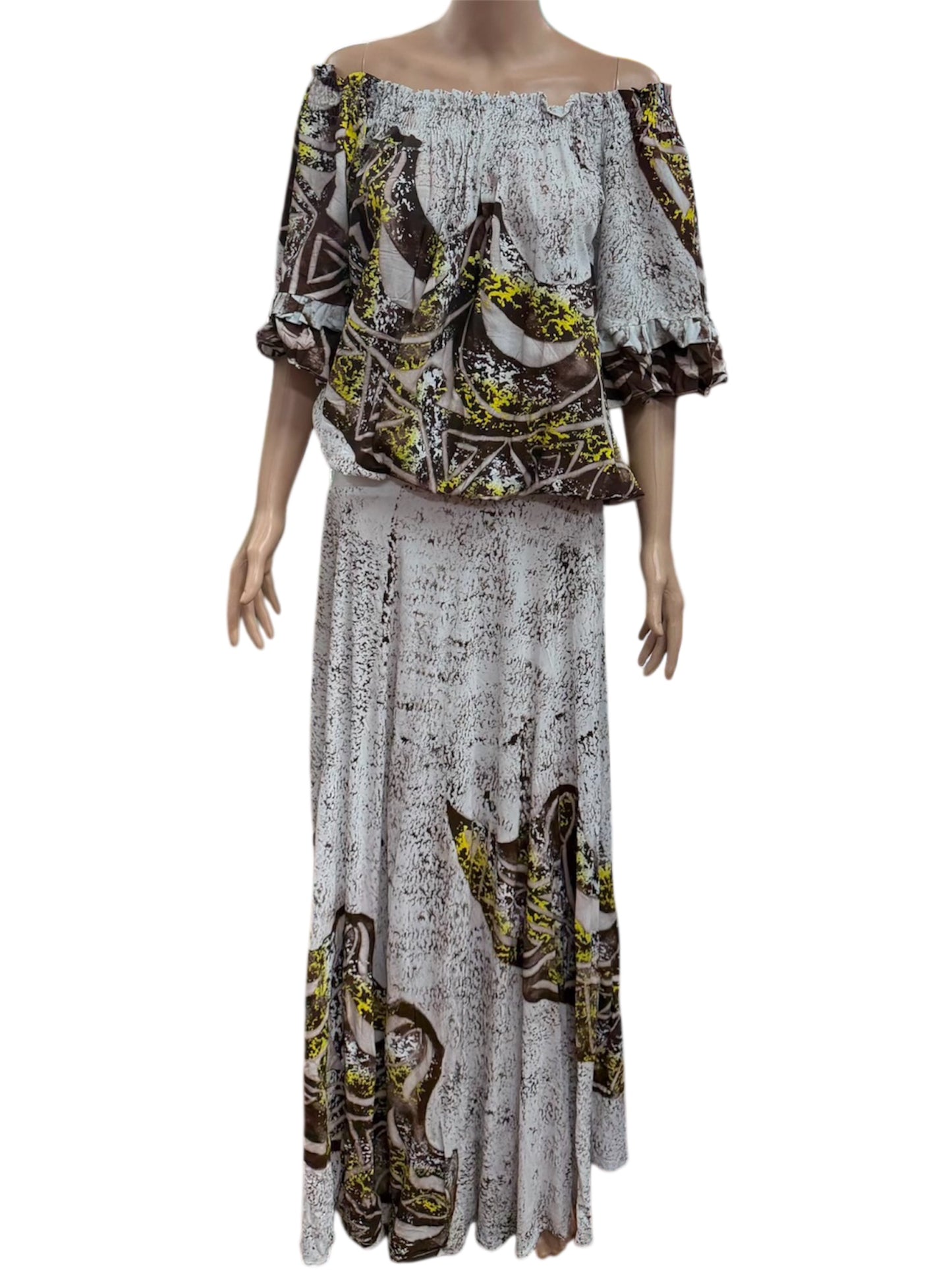 (Size 20) Hand-Painted Waist-band Dress