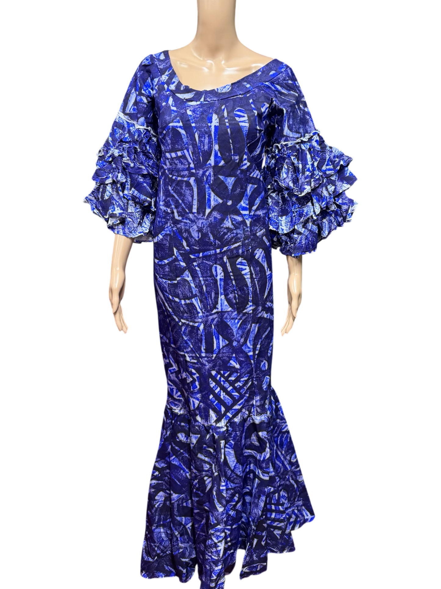 (Size 20) Mermaid Hand-painted Dress