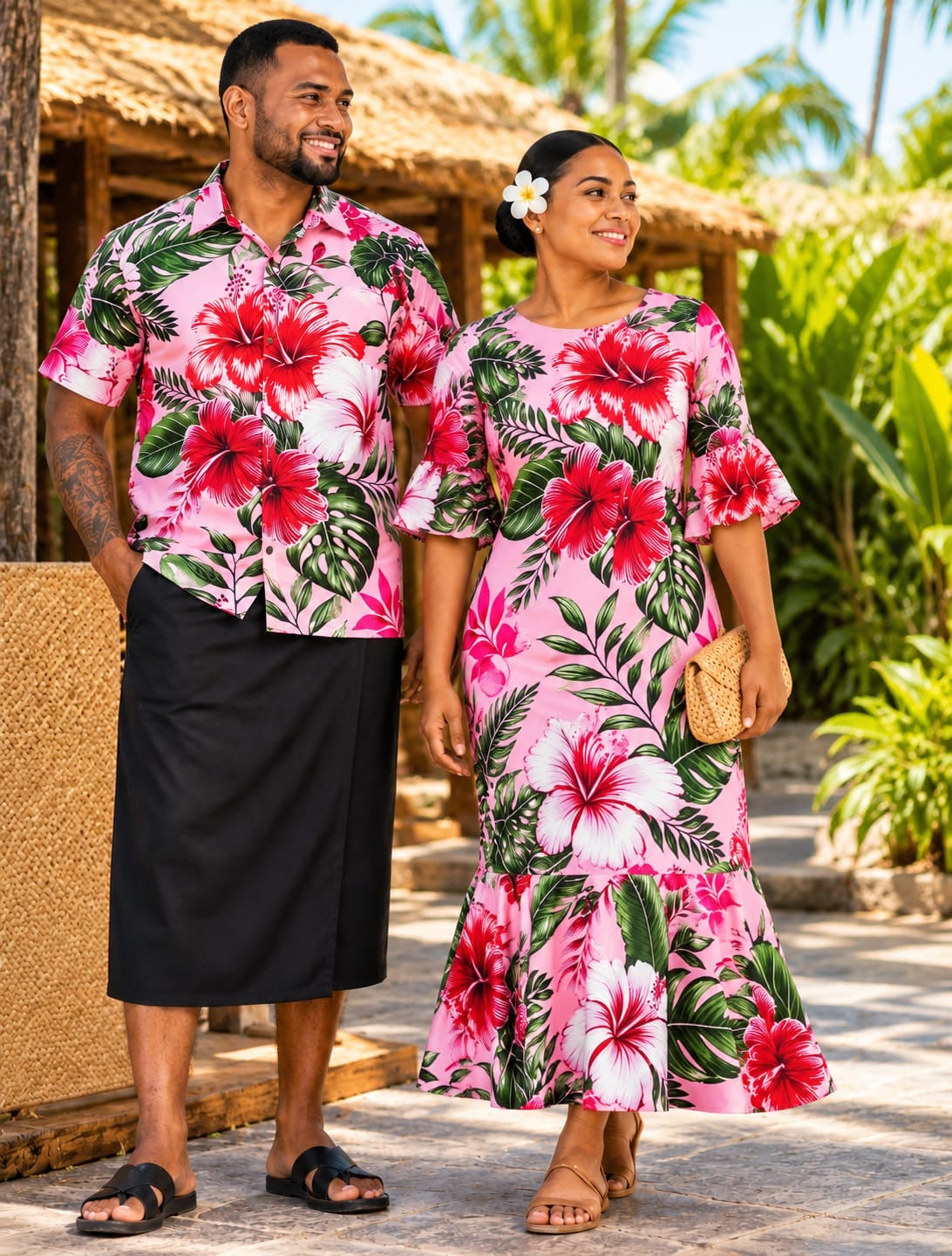 PINK HIBISCUS – Men's Shirt