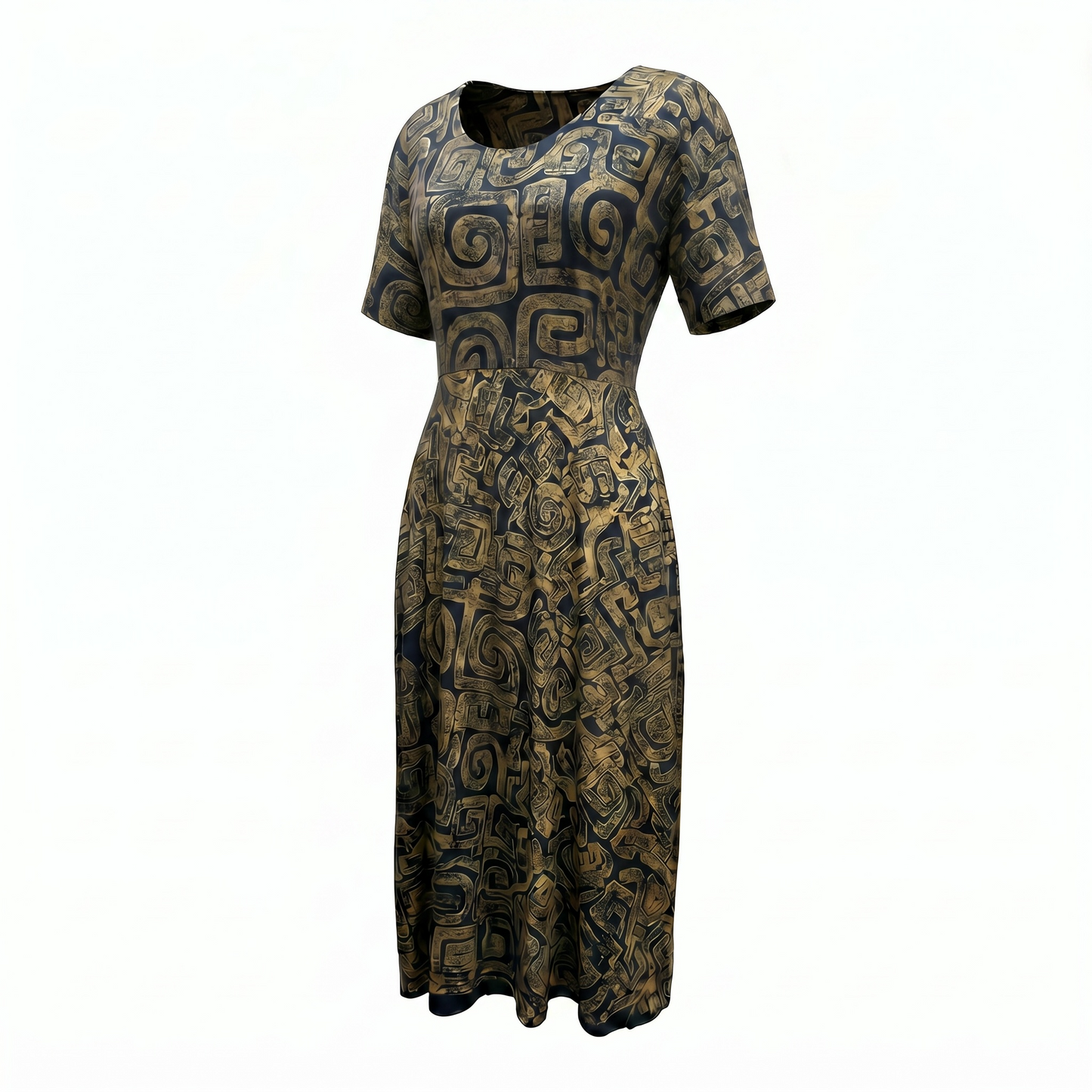 (Size 26) Hand-Painted A-Line Dress