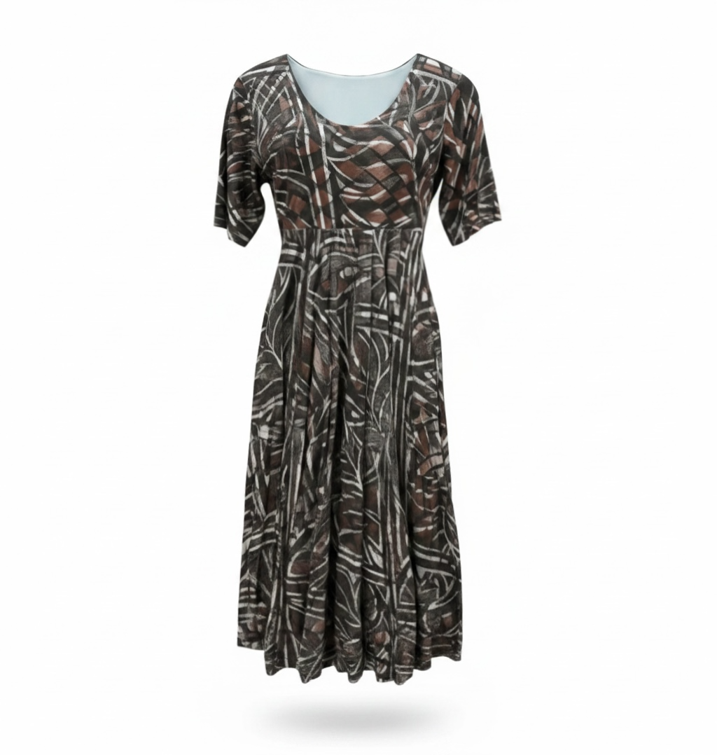 (Size 16) Hand-Painted A-Line Dress
