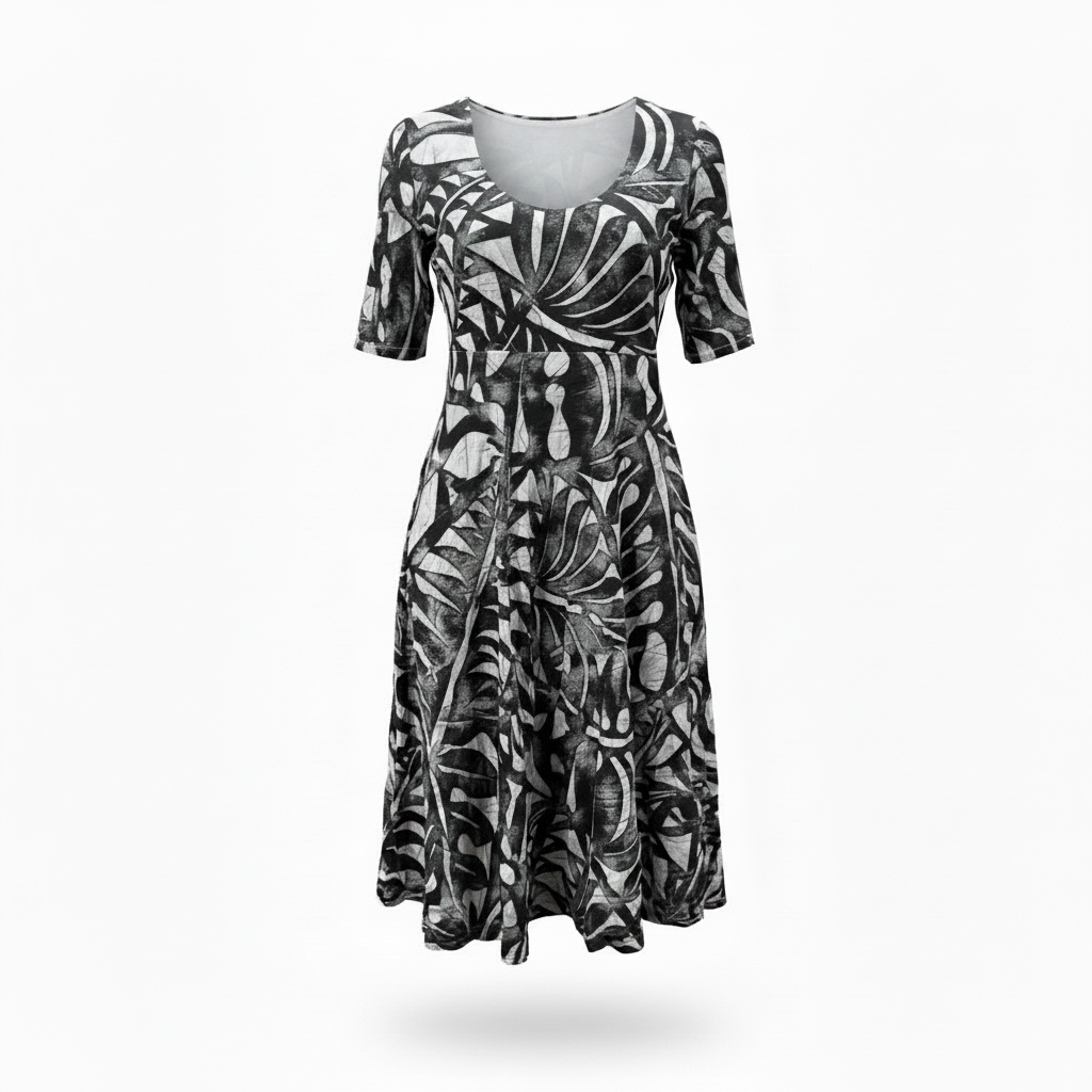 (Size 24) Hand-Painted A-Line Dress