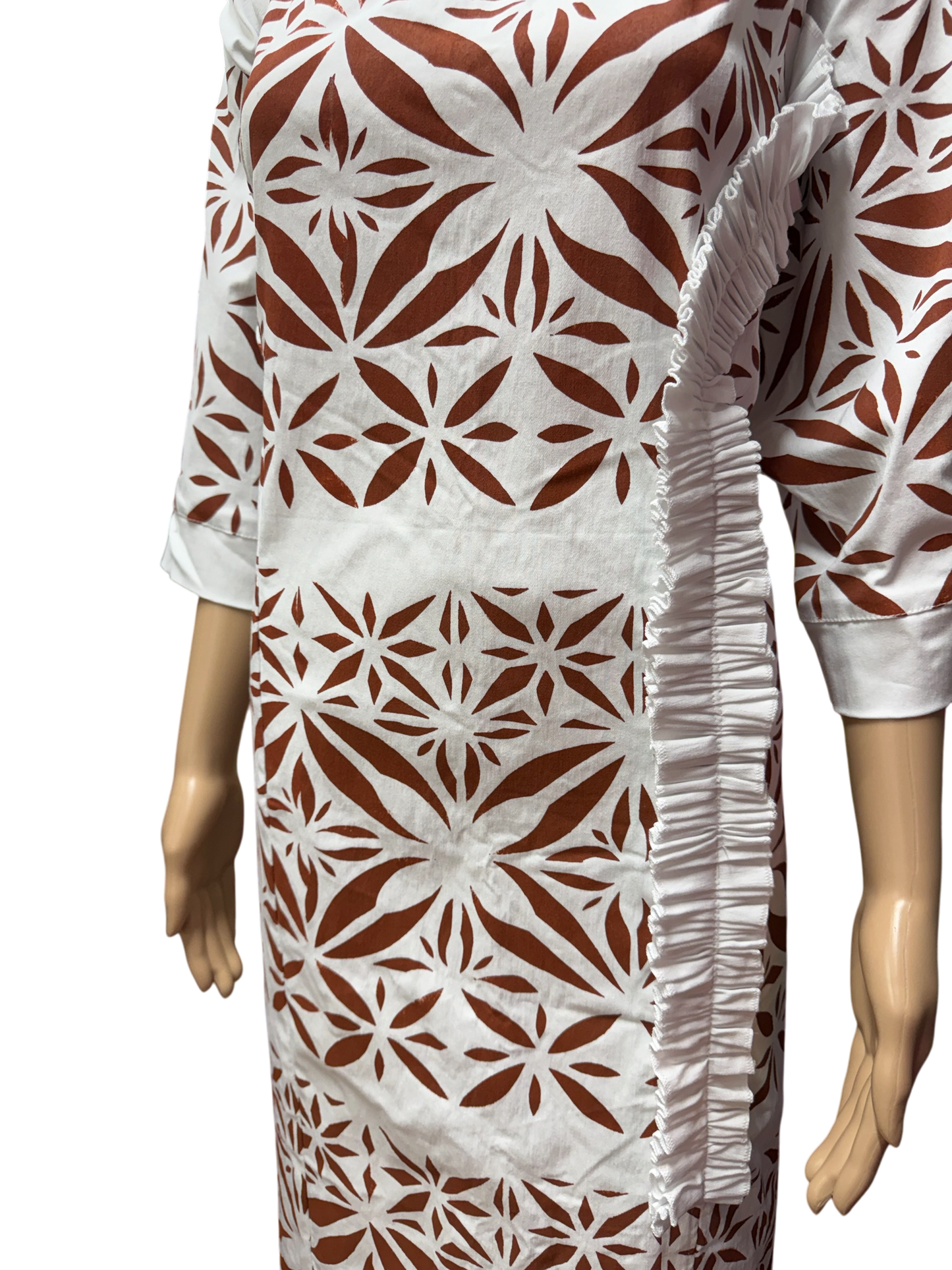 (Size 24) Hand-Painted White Puletasi