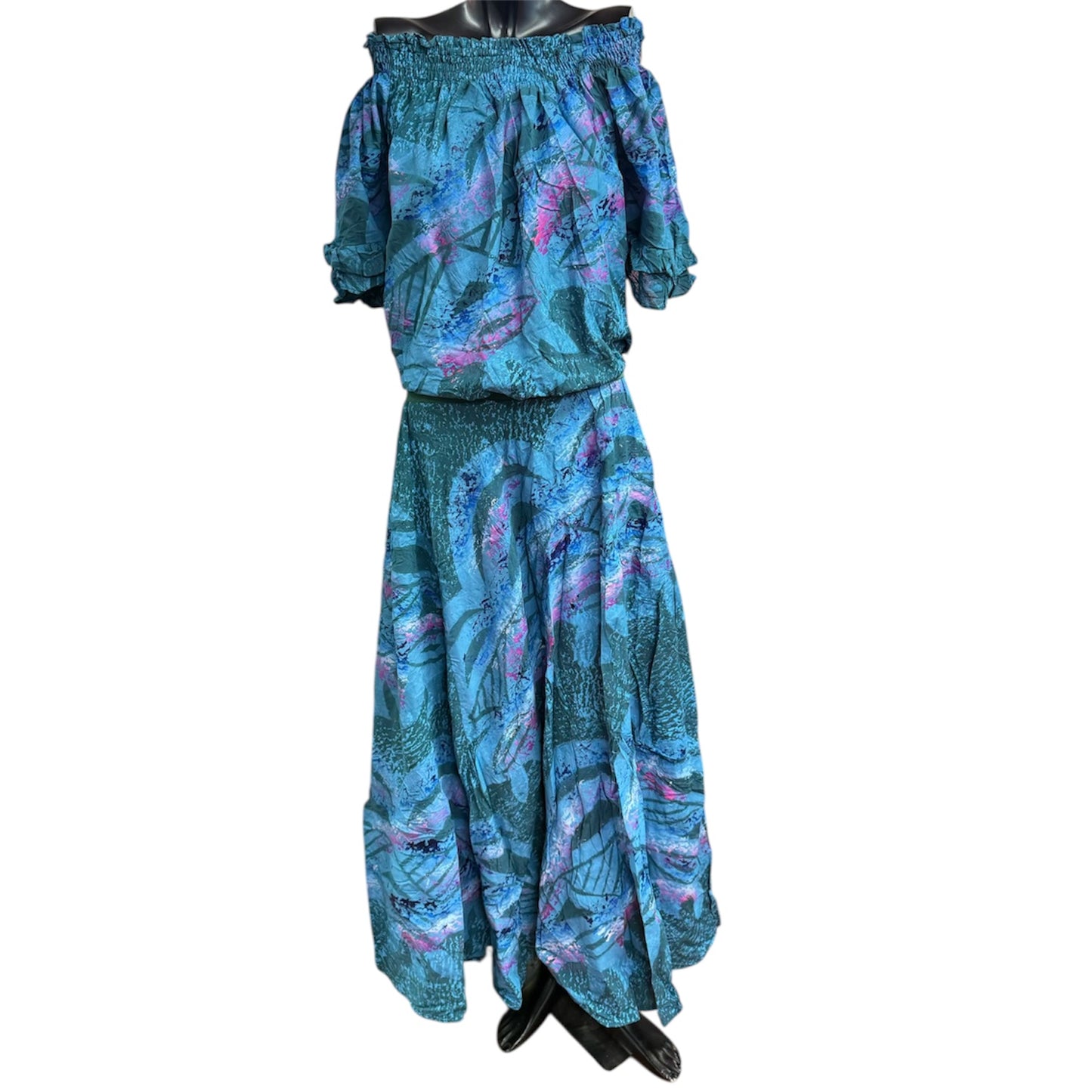 (Size 18) Hand-Painted Waist-band Dress