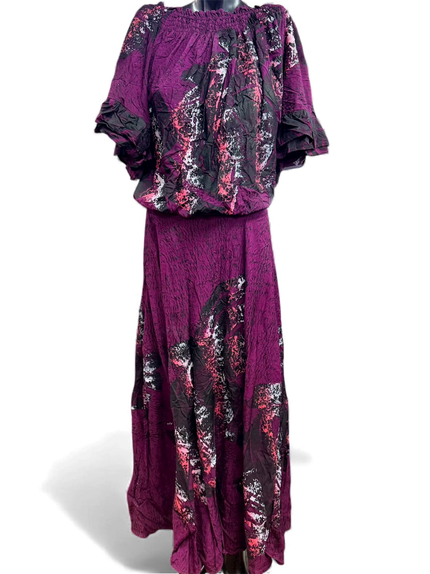 (Size 26) Hand-Painted Waist-band Dress