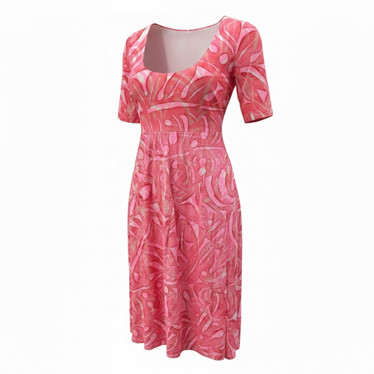(Size 16) Hand-Painted A-Line Dress