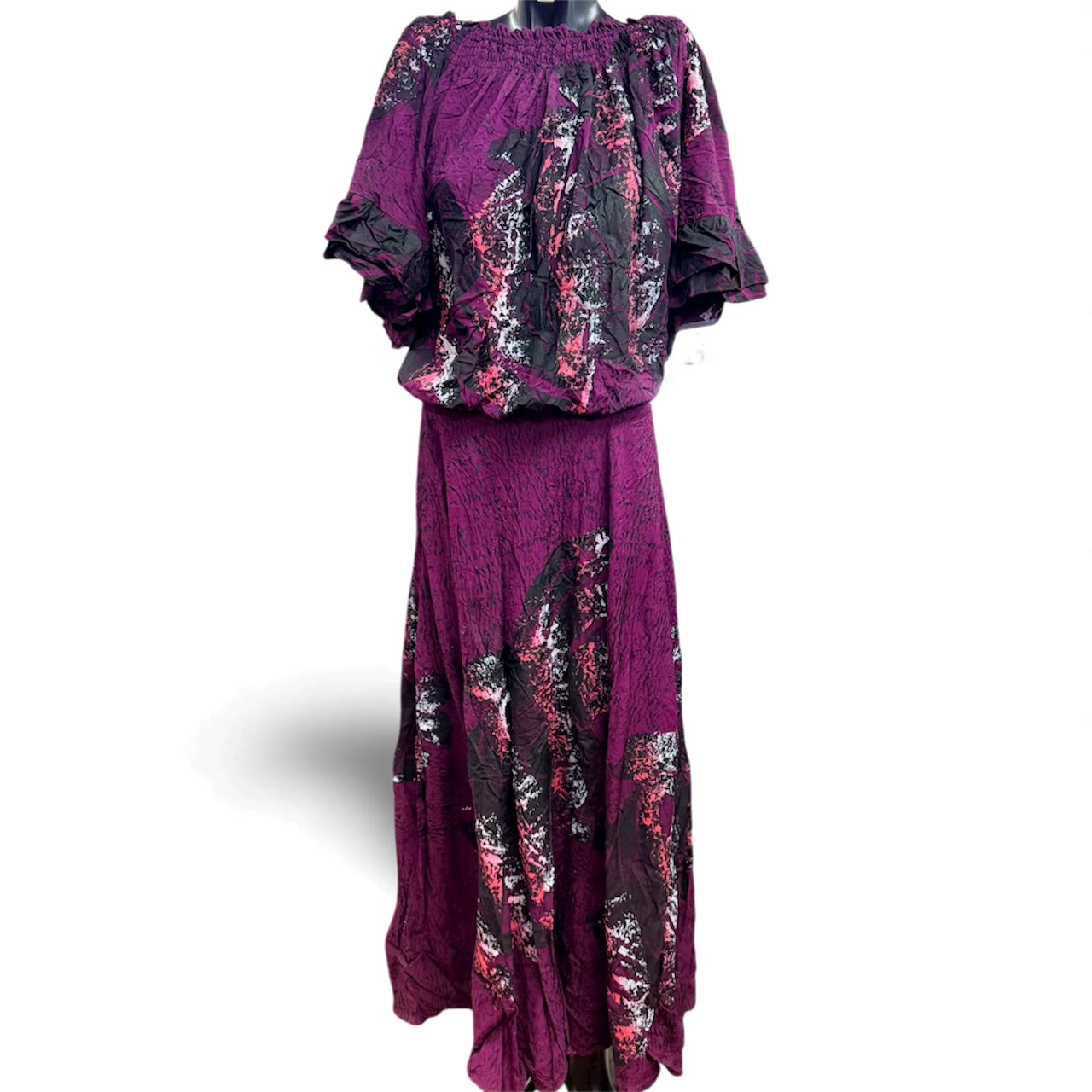 (Size 26) Hand-Painted Waist-band Dress