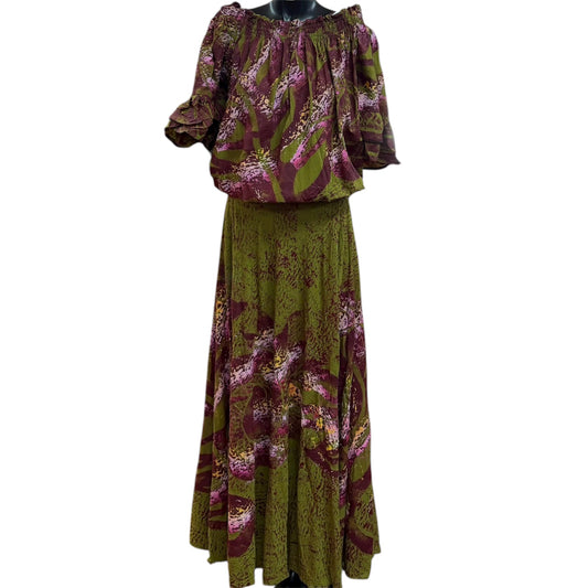 (Size 18) Hand-Painted Waist-band Dress