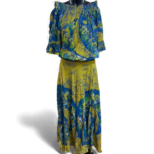 (Size 18) Hand-Painted Waist-band Dress