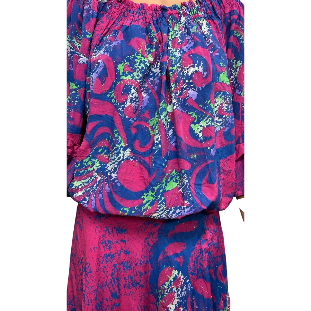 (Size 26) Hand-Painted Waist-band Dress