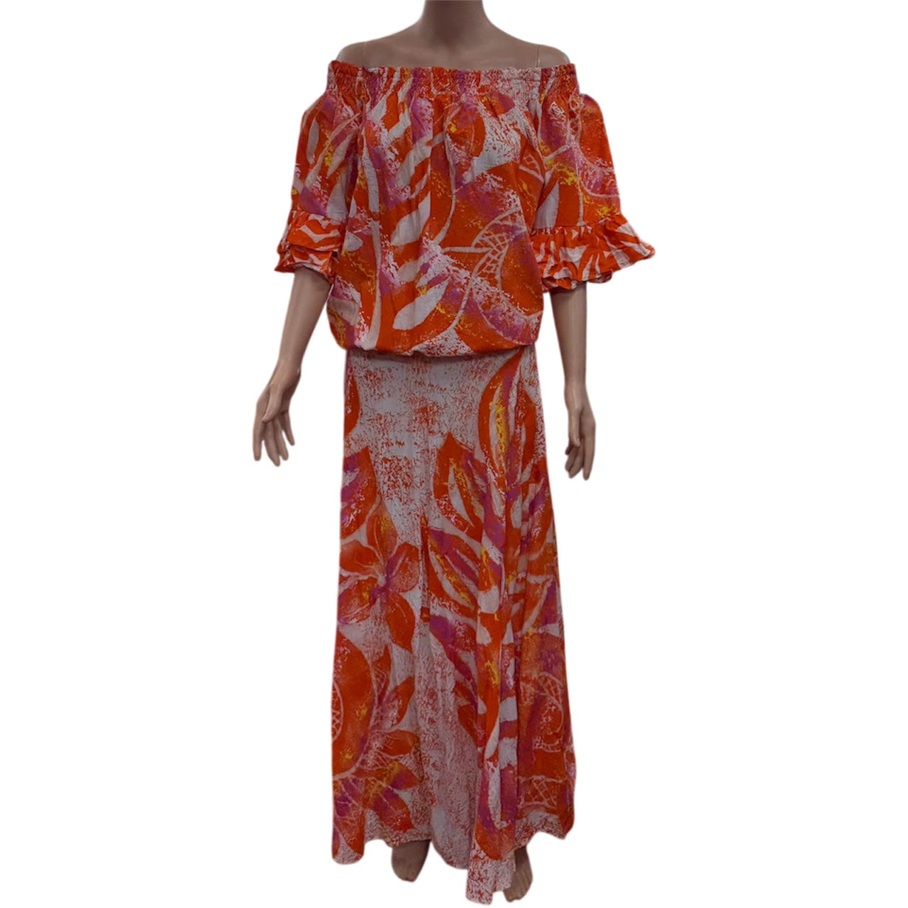 (Size 20) Hand-Painted Waist-band Dress