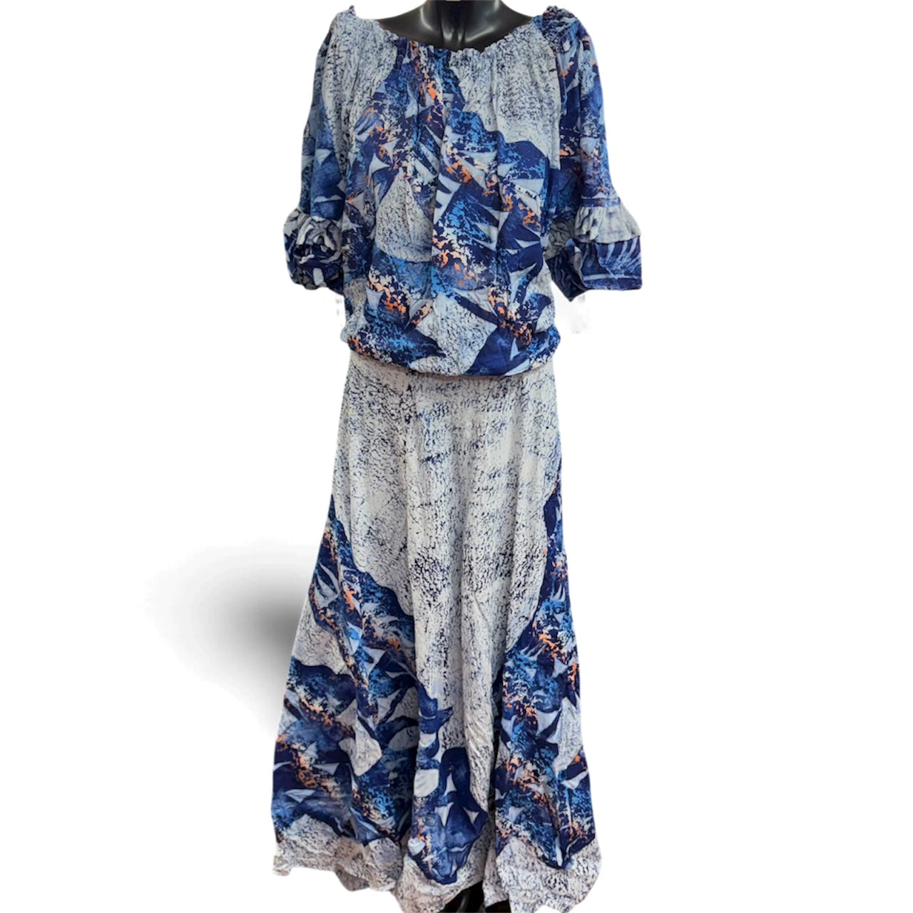 (Size 22) Hand-Painted Waist-band Dress