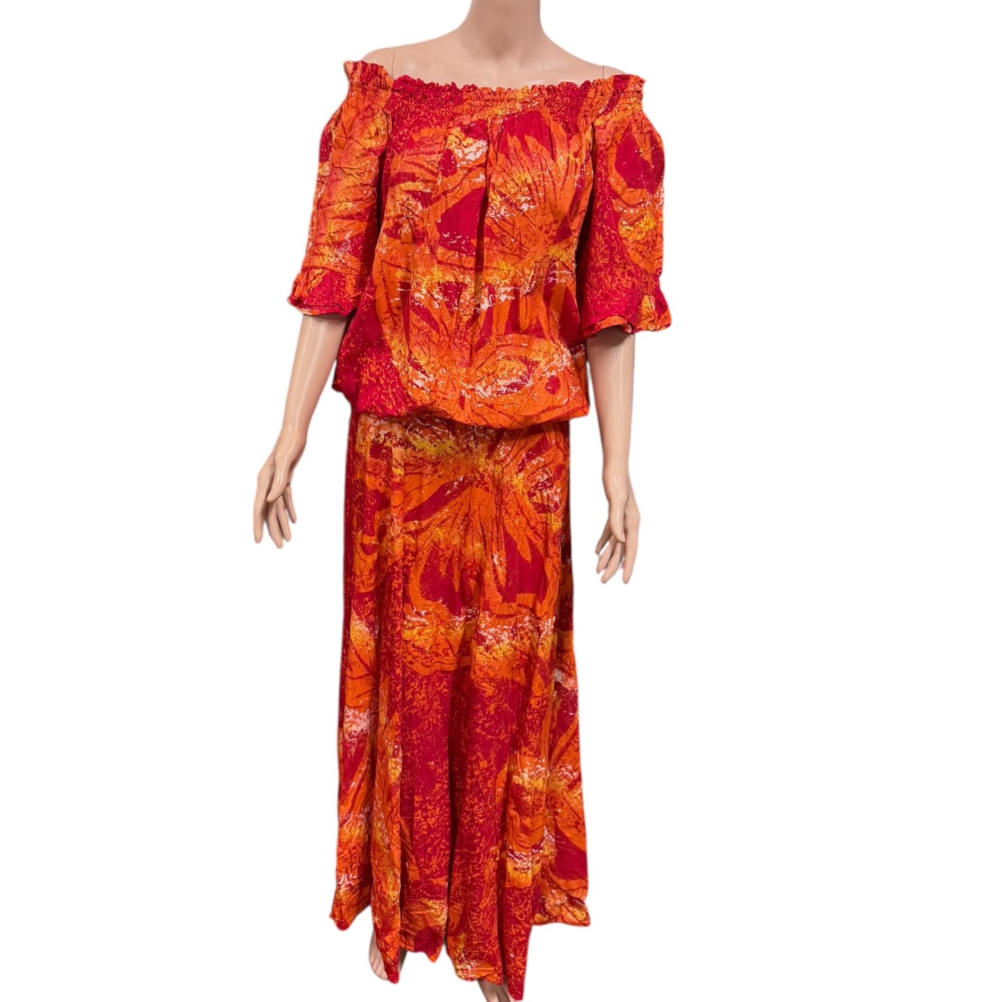 (Size 18) Hand-Painted Waist-band Dress