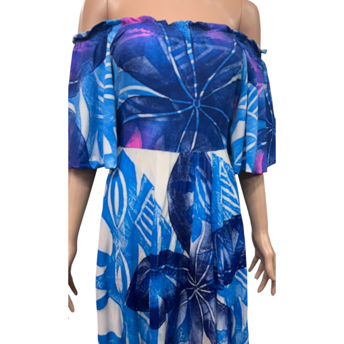 (Size 16) Hand-painted Petal Sleeves Dress