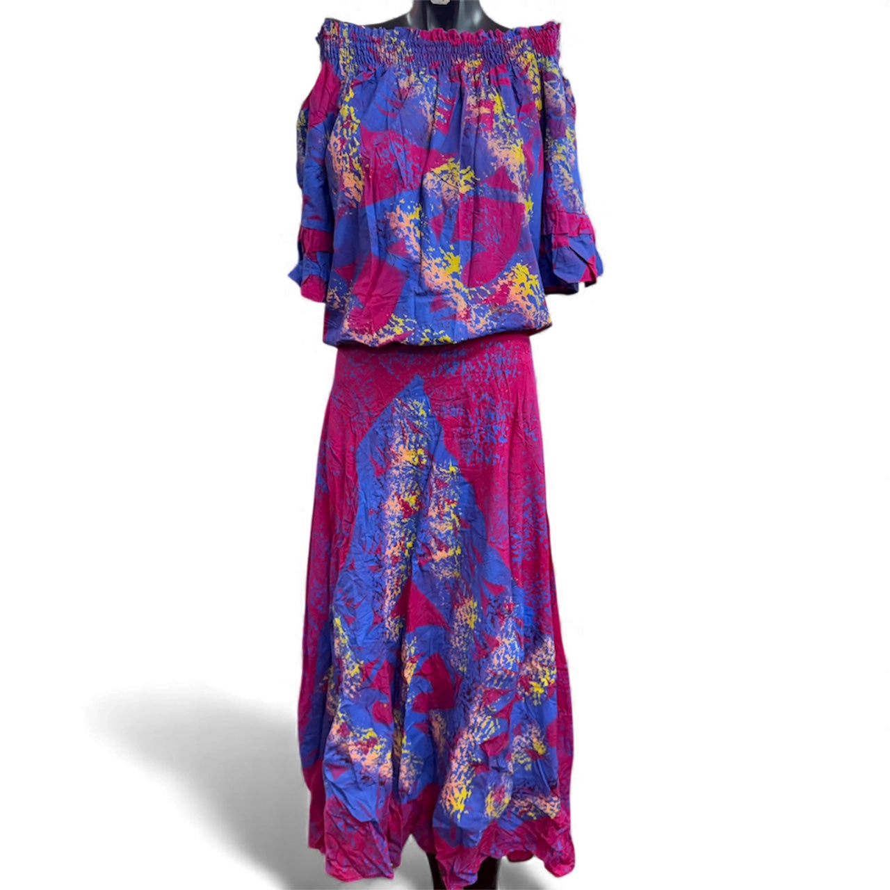 (Size 20) Hand-Painted Waist-band Dress