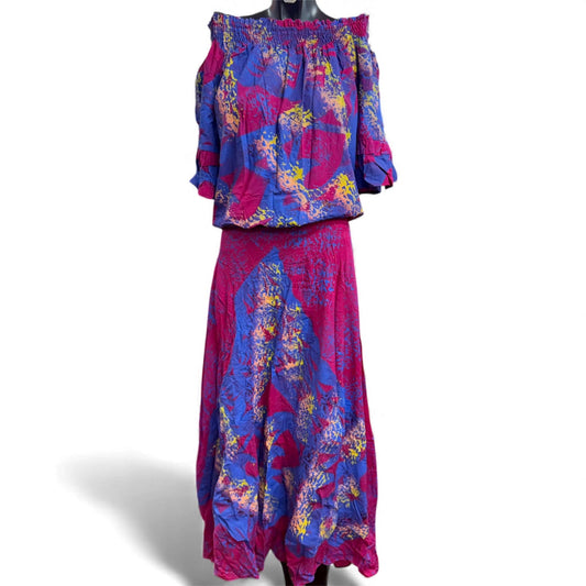 (Size 20) Hand-Painted Waist-band Dress