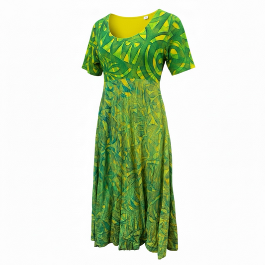 (Size 16) Hand-Painted A-Line Dress