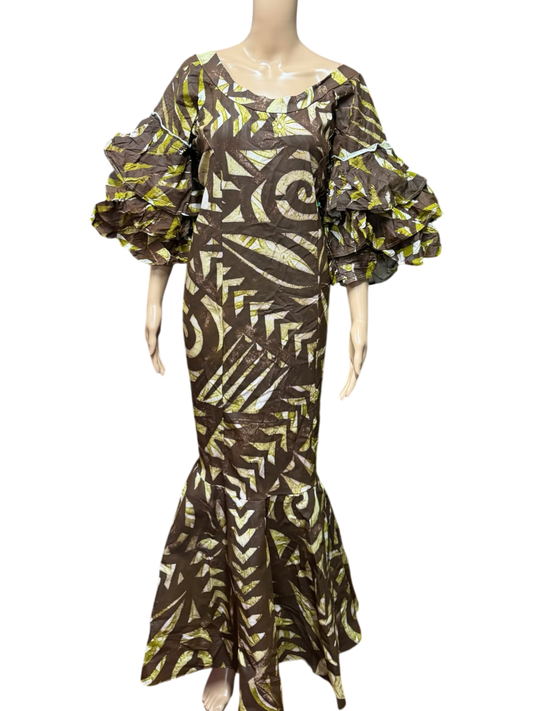 (Size 20) Mermaid Hand-painted Dress