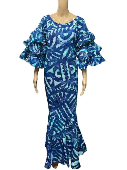 (Size 22) Mermaid Hand-painted Dress