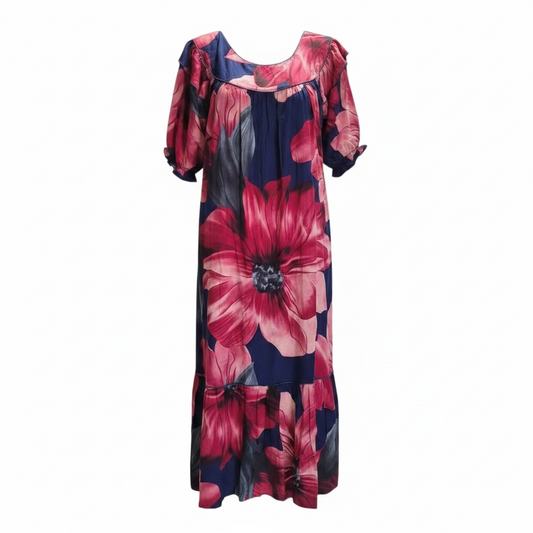 Radiant Hibiscus Muumuu Dress