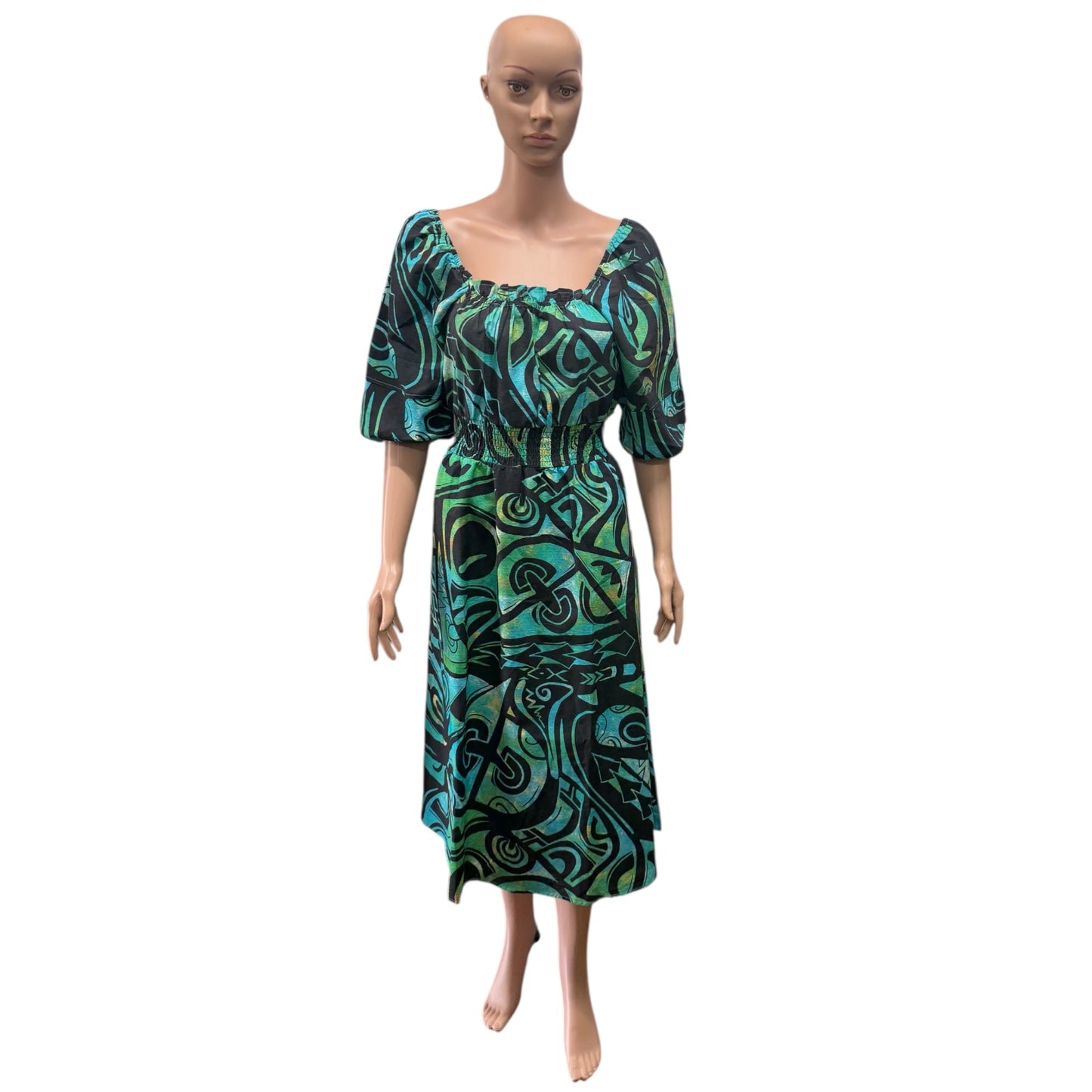 Teal Lagoon Midi Dress