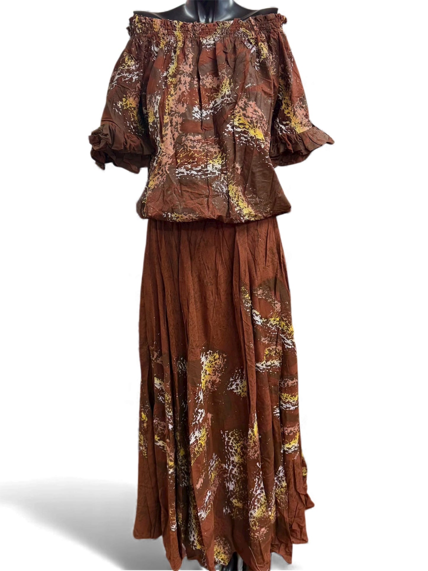 (Size 16) Hand-Painted Waist-band Dress