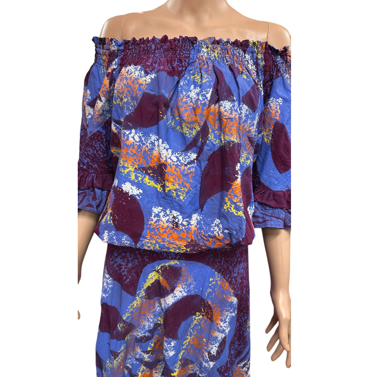 (Size 18) Hand-Painted Waist-band Dress