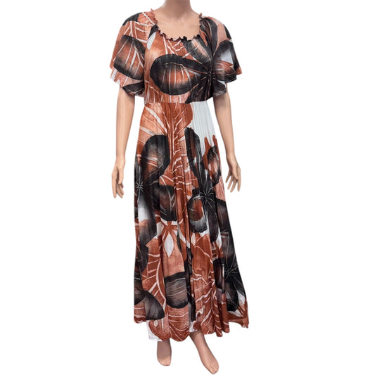 (Size 20) Hand-painted Petal Sleeves Dress