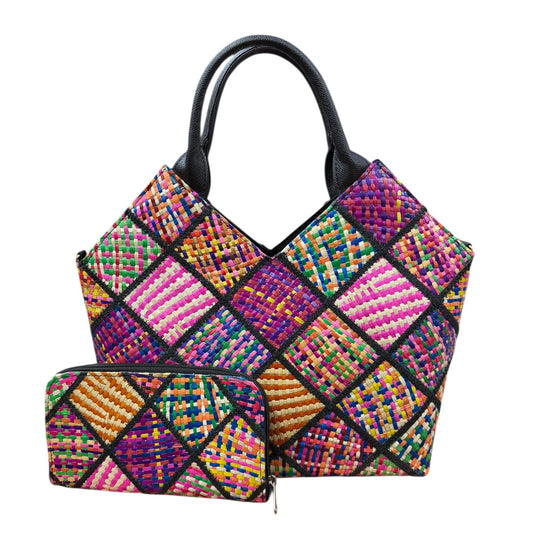 Prism Patchwork Satchel Bag