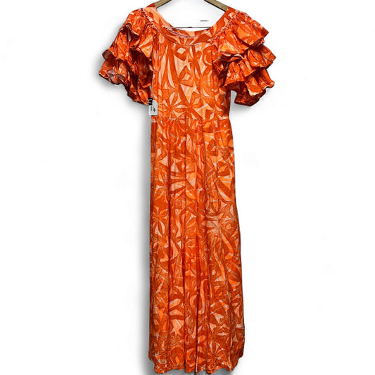 Hand-Painted Triple-Flare Sleeved Dress