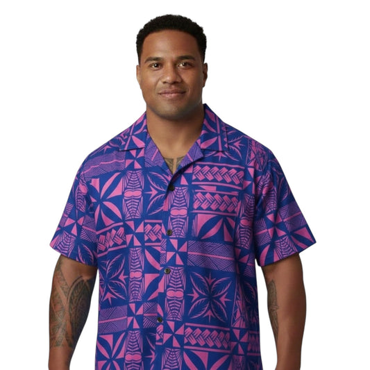Blue-Pink Men’s Shirt