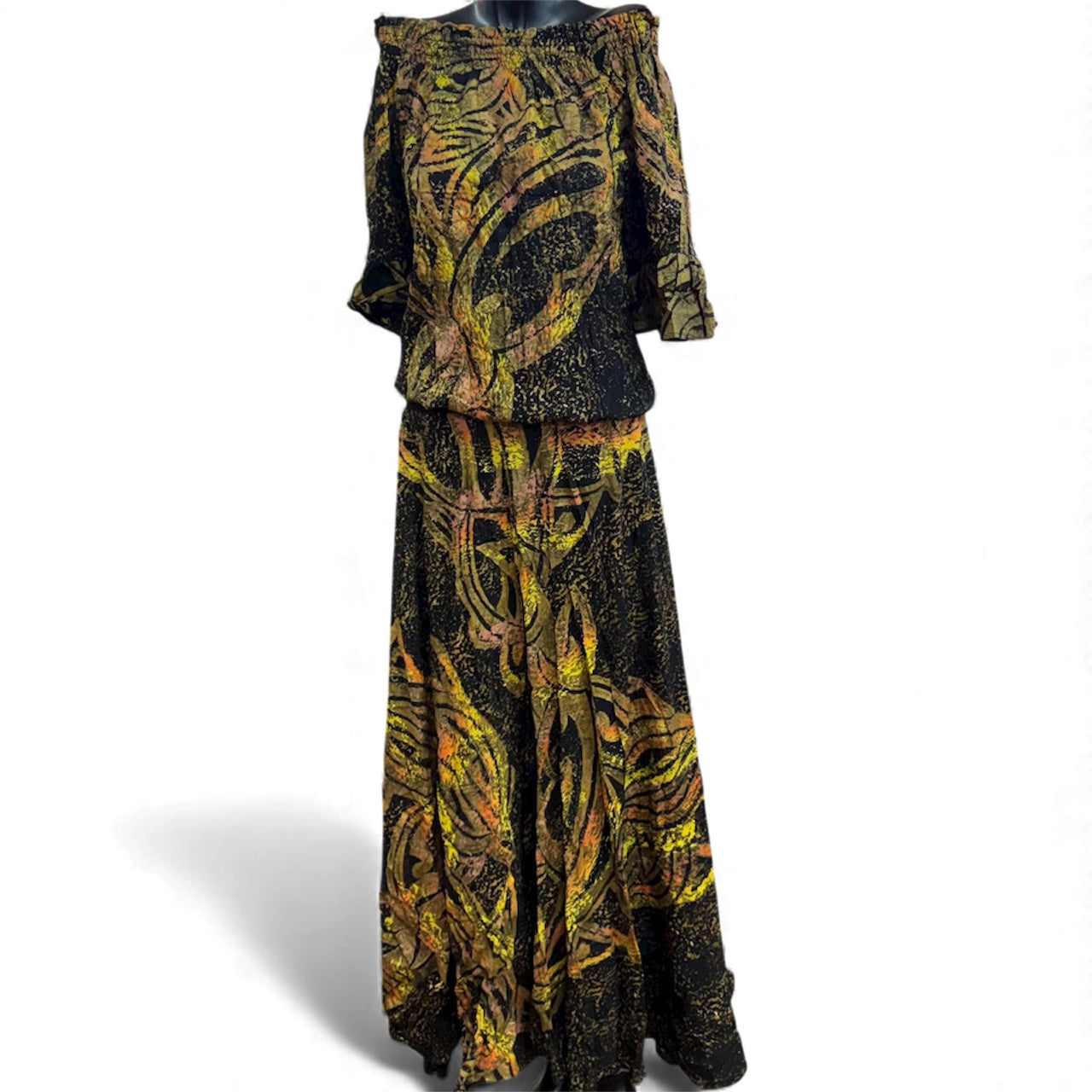 (Size 10) Hand-Painted Waist-band Dress